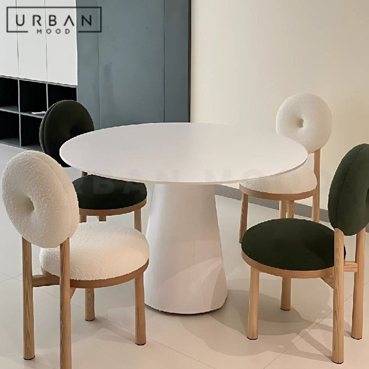 LILOU Modern Solid Wood Round Dining Table