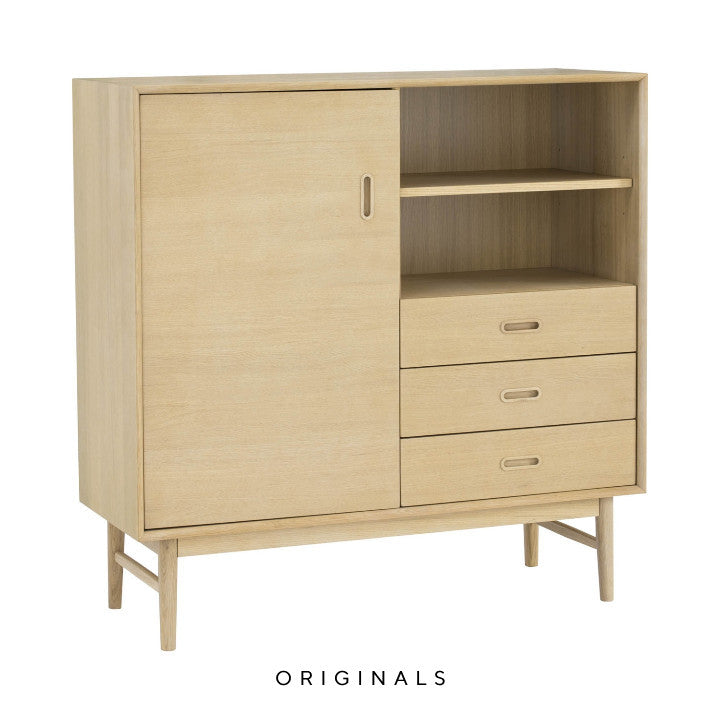 MOCHA Scandinavian Tall Sideboard