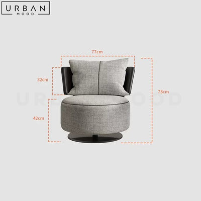 LINDRO Modern Swivel Lounge Chair