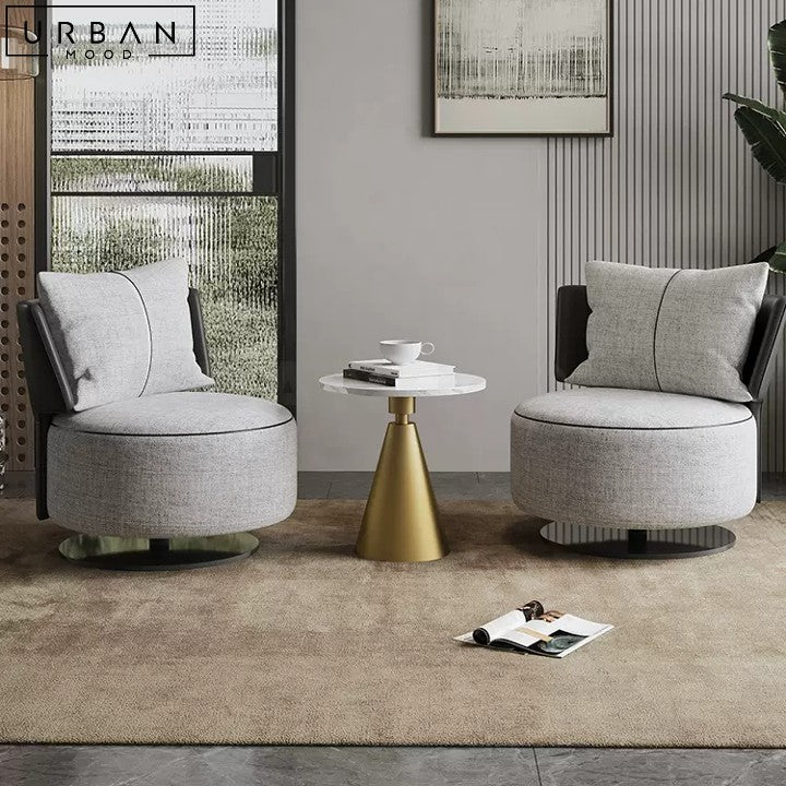 LINDRO Modern Swivel Lounge Chair