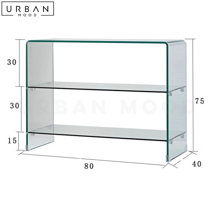 LISON Modern Glass Display Shelf