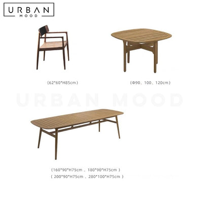 LIVA Modern Outdoor Solid Wood Table & Chairs