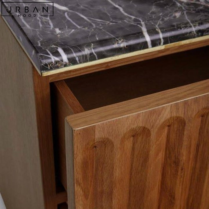 LIZ Modern Solid Wood Bedside Table