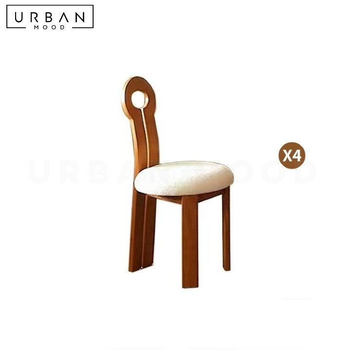 LOBOS Wabi Sabi Round Travertine Dining Table