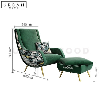 LOCKHAR Modern Velvet Lounge Chair