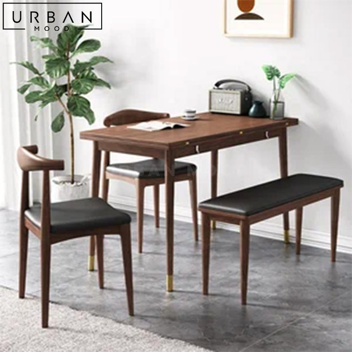 LOIC Solid Wood Extendable Dining Table