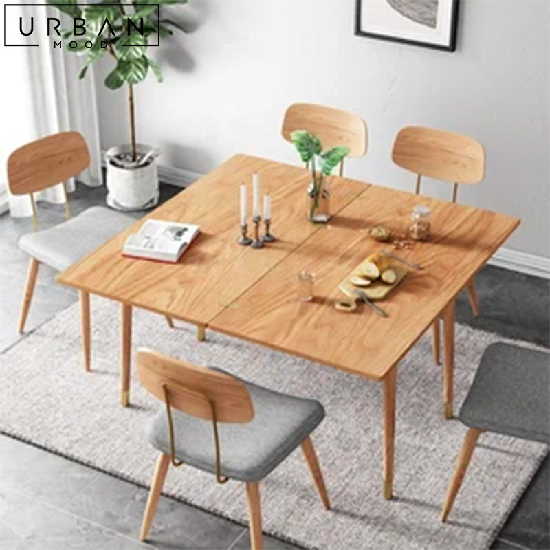 LOIC Solid Wood Extendable Dining Table