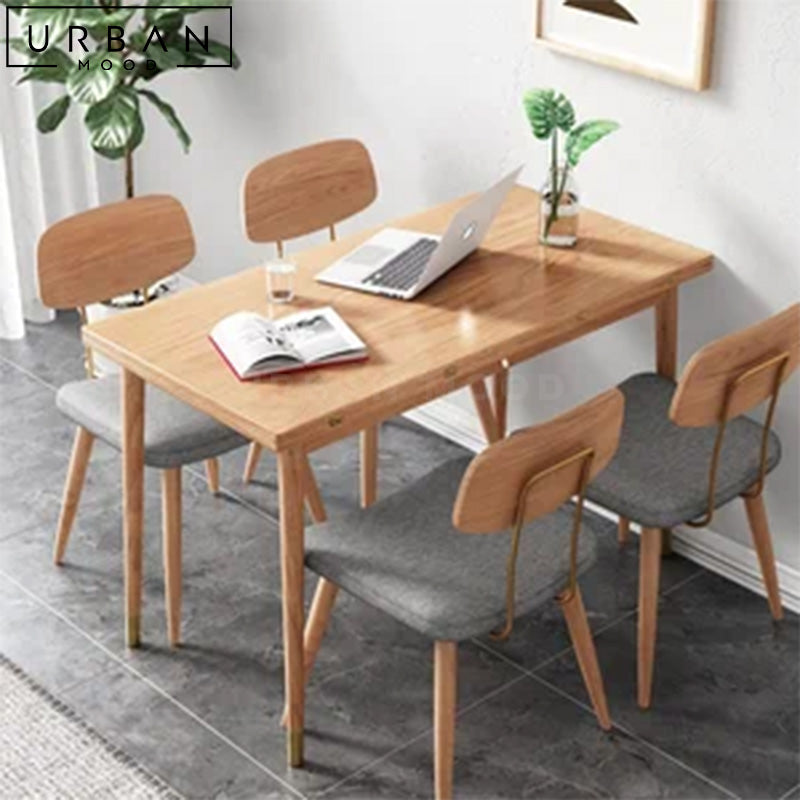 LOIC Solid Wood Extendable Dining Table