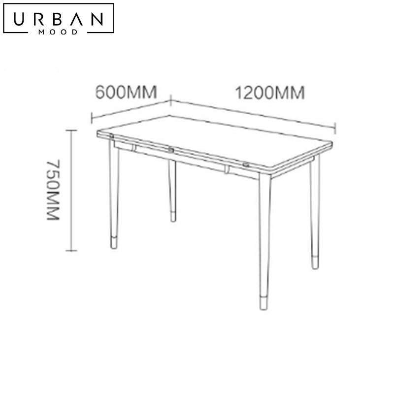 LOIC Solid Wood Extendable Dining Table