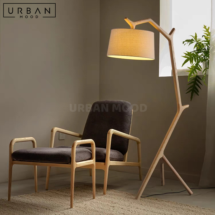 LOVA Modern Solid Wood Standing Lamp