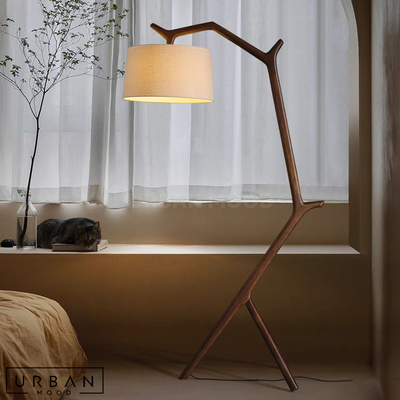 LOVA Modern Solid Wood Standing Lamp