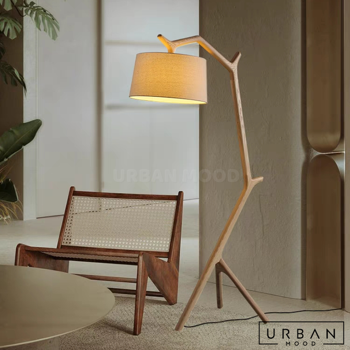 LOVA Modern Solid Wood Standing Lamp