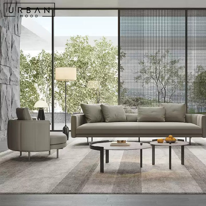 LUBBY Modern Leather Sofa
