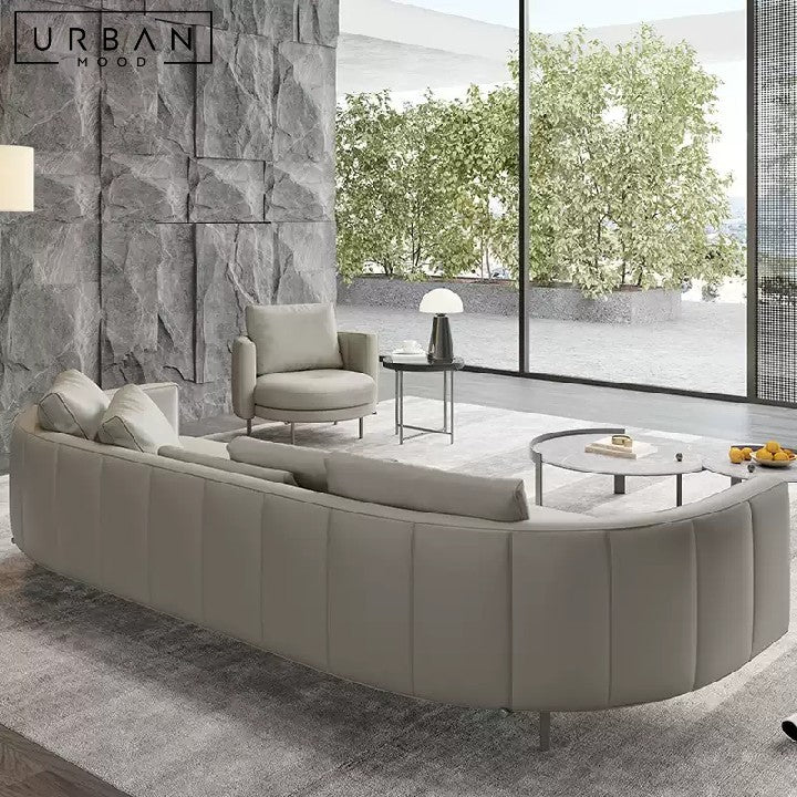 LUBBY Modern Leather Sofa