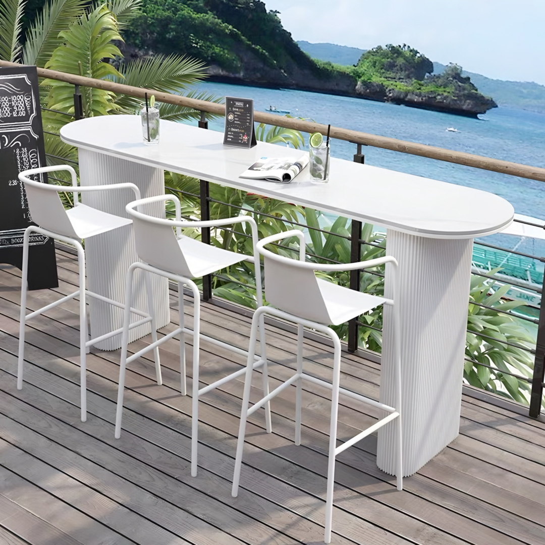 LUCARO Modern Outdoor Sintered Stone Bar Table - Urban Mood Singapore