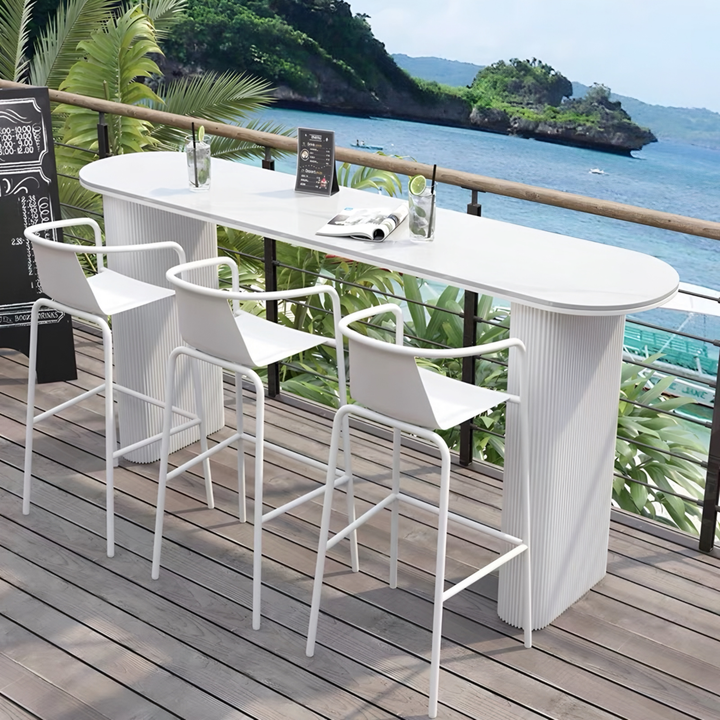 LUCARO Modern Outdoor Sintered Stone Bar Table - Urban Mood Singapore