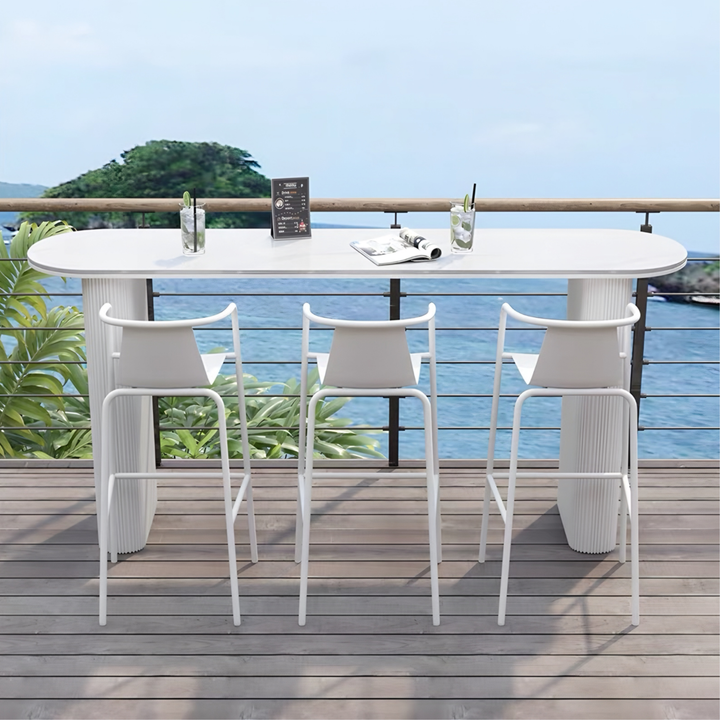 LUCARO Modern Outdoor Sintered Stone Bar Table - Urban Mood Singapore