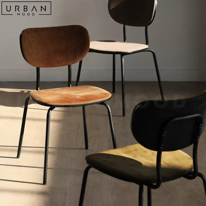 LUCELLY Modern Suede Dining Chair