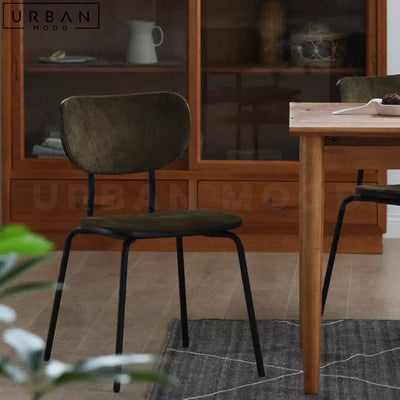 LUCELLY Modern Suede Dining Chair