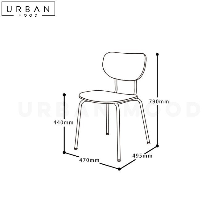 LUCELLY Modern Suede Dining Chair