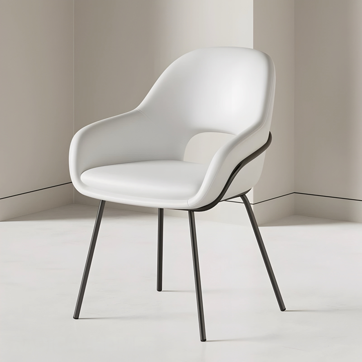 LUCENTE Modern Leather Dining Chair - Urban Mood Singapore
