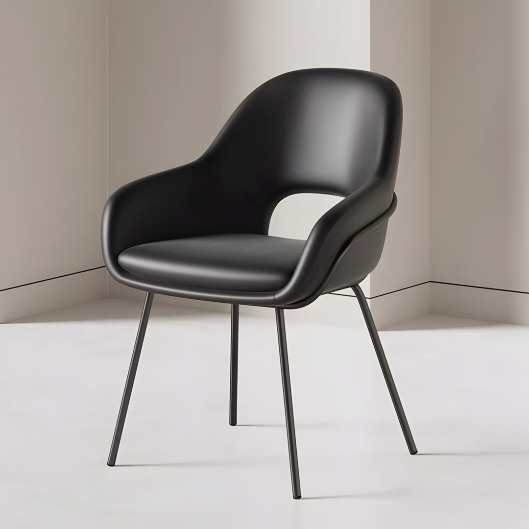 LUCENTE Modern Leather Dining Chair - Urban Mood Singapore