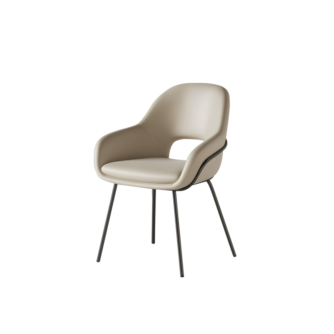 LUCENTE Modern Leather Dining Chair - Urban Mood Singapore