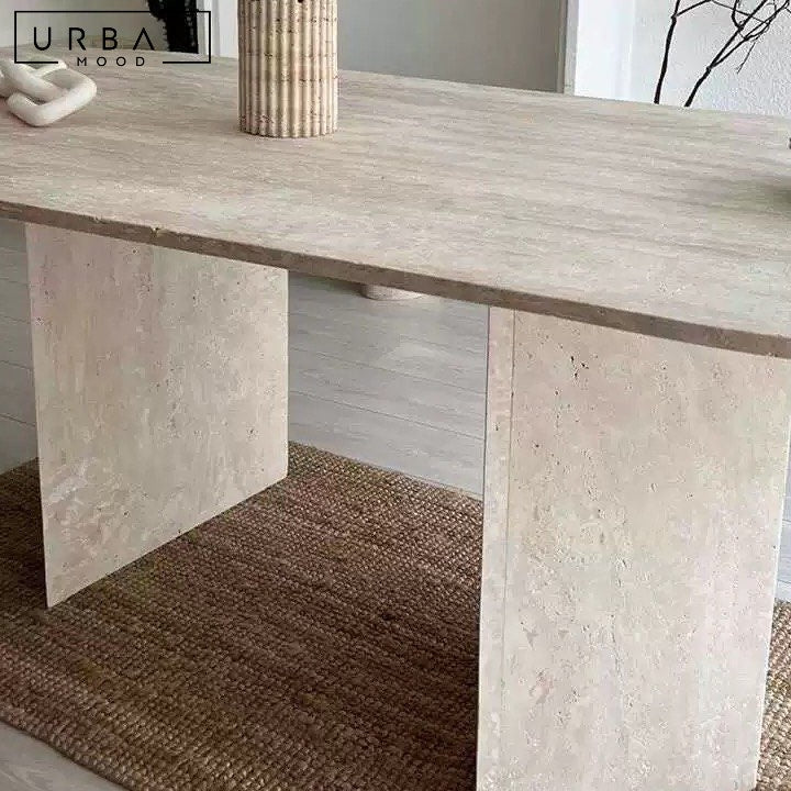 LUCIANE Modern Travertine Dining Table