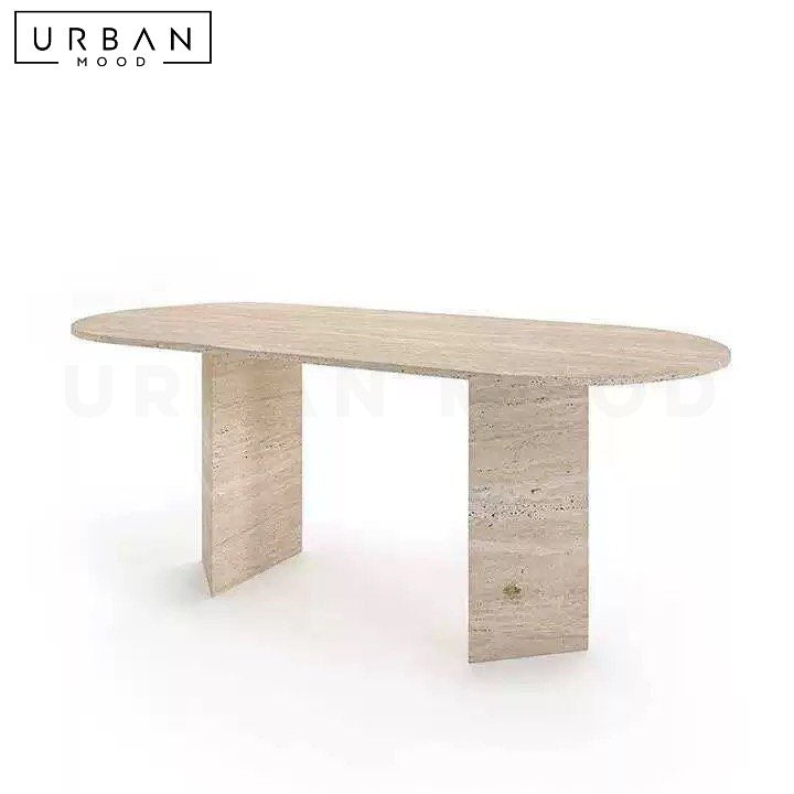 LUCIANE Modern Travertine Dining Table