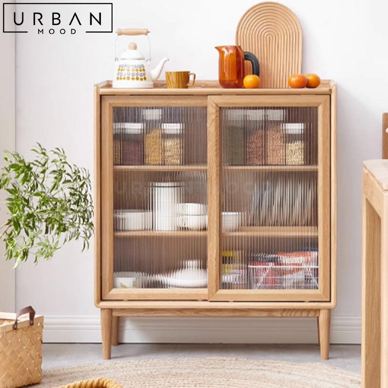 LUCIE Japandi Solid Wood Cabinet – Urban Mood