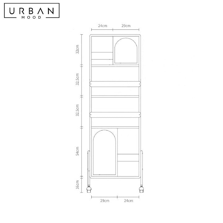 LUCILA Japandi Solid Wood Mirror Shelf