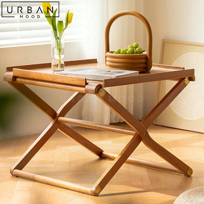 LUDWIG Japandi Solid Wood Side Table
