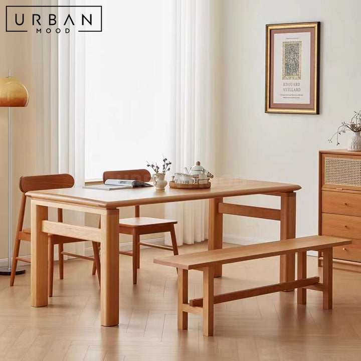 LUMIS Japandi Solid Wood Dining Table