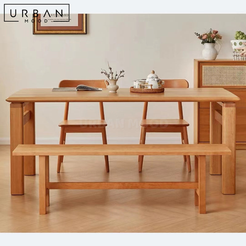 LUMIS Japandi Solid Wood Dining Table