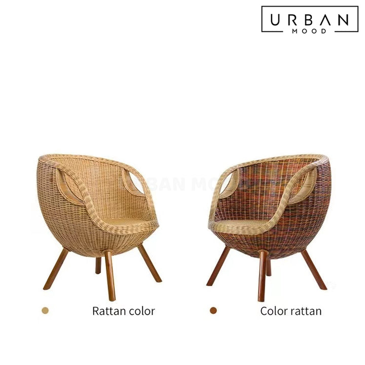 LUMISPACE Rustic Rattan Outdoor Chair