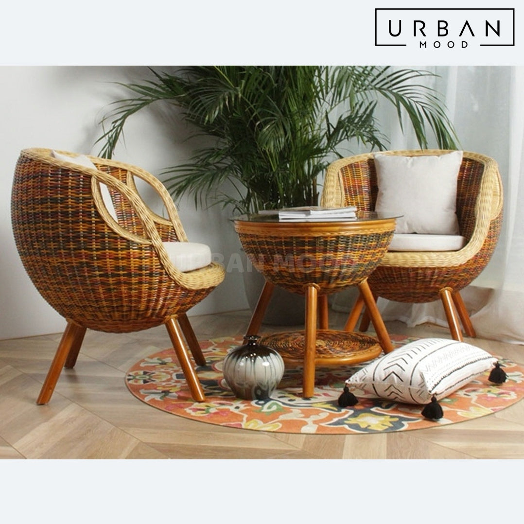 LUMISPACE Rustic Rattan Outdoor Chair Urban Mood