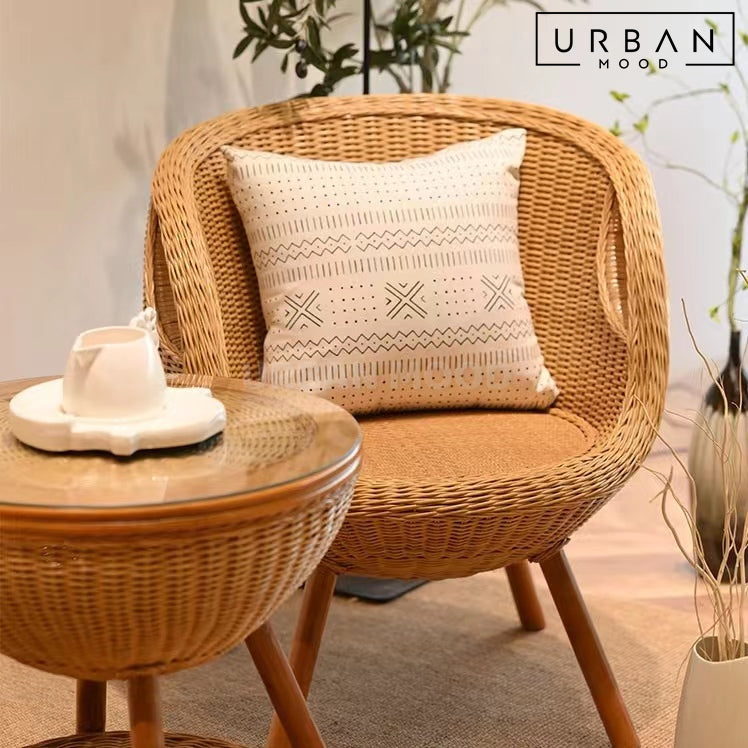 LUMISPACE Rustic Rattan Outdoor Chair