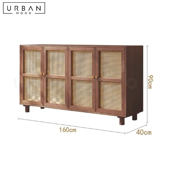 LUSKE Japandi Rattan Sideboard