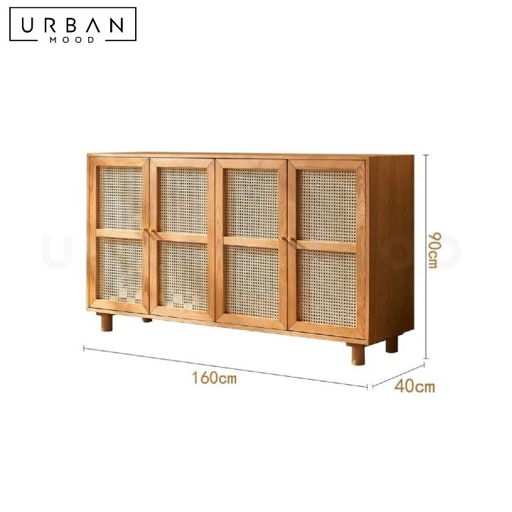 LUSKE Japandi Rattan Sideboard