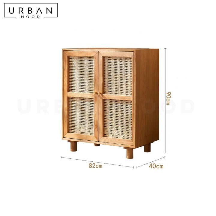 LUSKE Japandi Rattan Sideboard