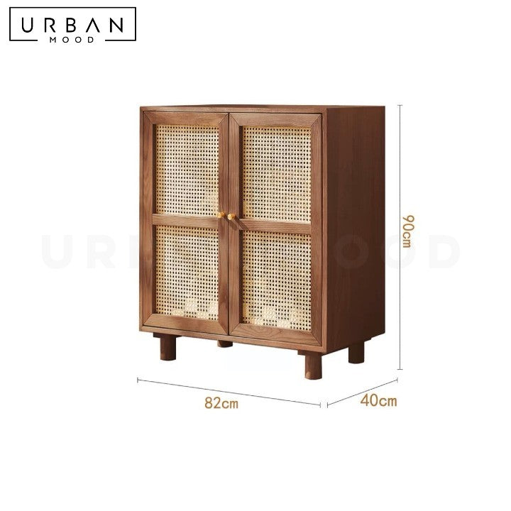 LUSKE Japandi Rattan Sideboard