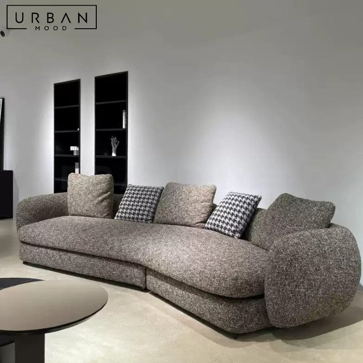 LYDIE Modern Curved Fabric Sofa