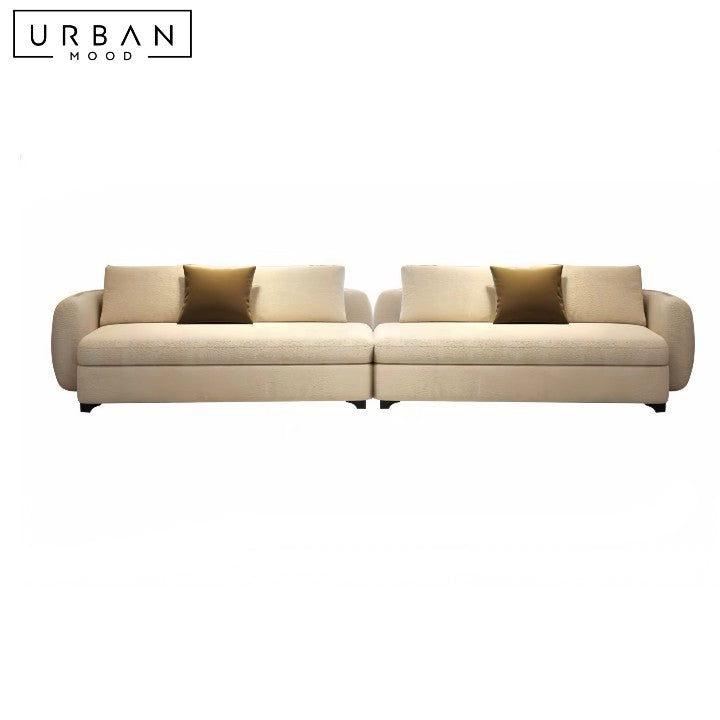LYDIE Modern Curved Fabric Sofa