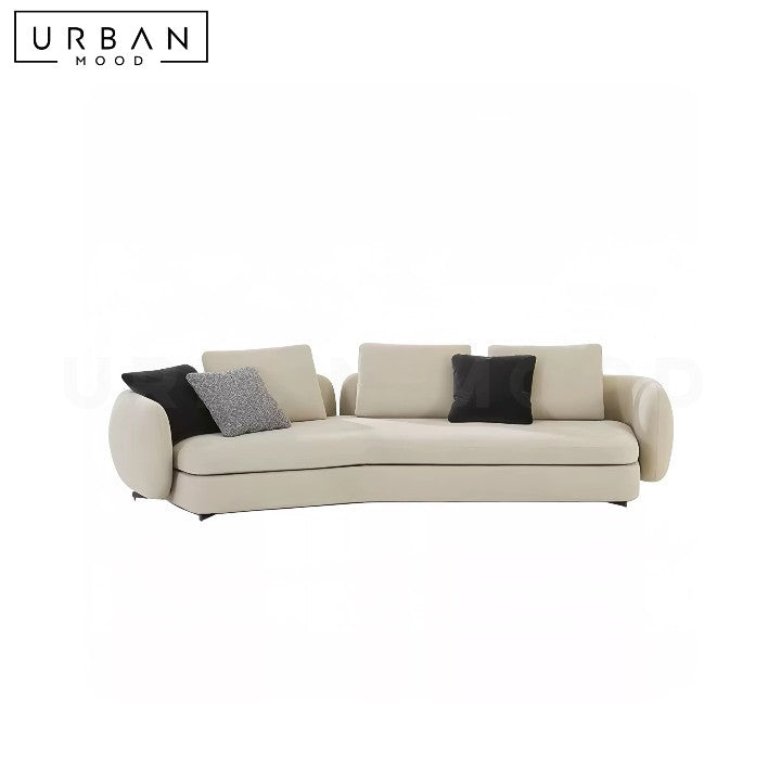 LYDIE Modern Curved Fabric Sofa