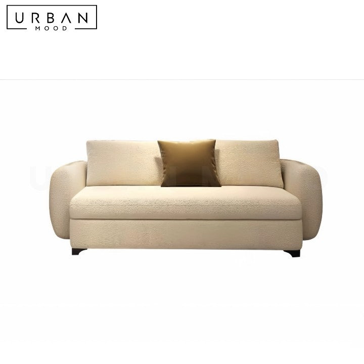 LYDIE Modern Curved Fabric Sofa