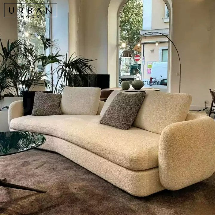 LYDIE Modern Curved Fabric Sofa