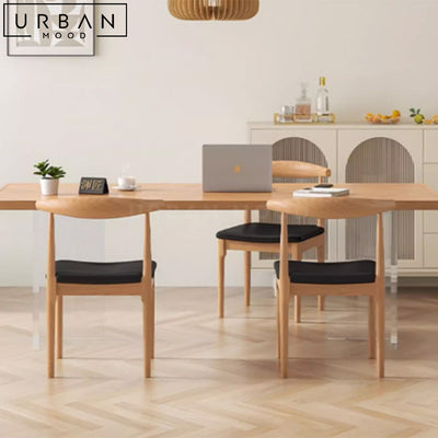 LYNCH Modern Herringbone Solid Wood Dining Table