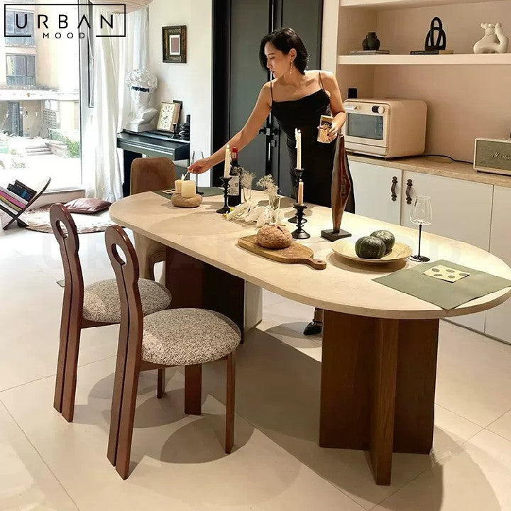 LYNN Japandi Sintered Stone Dining Table