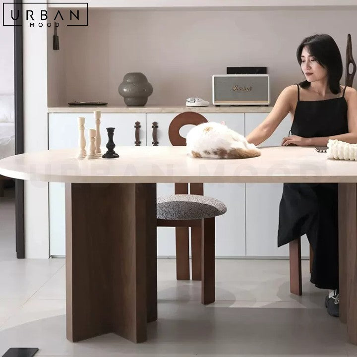LYNN Japandi Sintered Stone Dining Table
