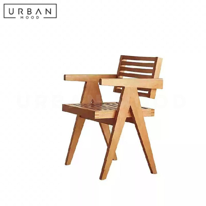 LYRAS Modern Solid Wood Dining Chair